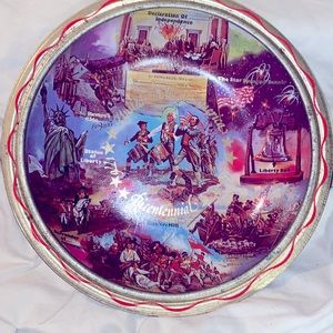 United States Of America Souvenir Bicentennial 1776-1976 Vintage Metal Bowl